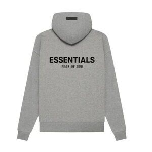 Fear of God Essentials FOG Essentials‎ Flocked Hoodie Dark Oatmeal size XL